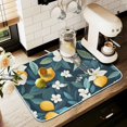 thumbnail image 1 of Yayeee Dish Drying Mat for Kitchen Counter 16" x 18" Microfiber Super Absorbent Coffee Decorative Pad, Floral Lemon, 1 of 9