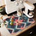 thumbnail image 1 of Yayeee Dish Drying Mat for Kitchen Counter 18" x 24" Microfiber Super Absorbent Coffee Decorative Pad, Green Abstract, 1 of 8
