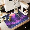 thumbnail image 1 of Yayeee Dish Drying Mat for Kitchen Counter 16" x 18" Microfiber Super Absorbent Coffee Decorative Pad, Green Digital Art, 1 of 9
