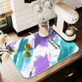 thumbnail image 1 of Yayeee Dish Drying Mat for Kitchen Counter 18" x 24" Microfiber Super Absorbent Coffee Decorative Pad, Green Drawing, 1 of 9