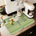thumbnail image 1 of Yayeee Dish Drying Mat for Kitchen Counter 18" x 24" Microfiber Super Absorbent Coffee Decorative Pad, Green Martini Glass, 1 of 9