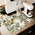 thumbnail image 1 of Yayeee Dish Drying Mat for Kitchen Counter 16" x 18" Microfiber Super Absorbent Coffee Decorative Pad, Green Mountain Pattern, 1 of 9