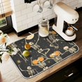 thumbnail image 1 of Yayeee Dish Drying Mat for Kitchen Counter 18" x 24" Microfiber Super Absorbent Coffee Decorative Pad, Halloween Dancing, 1 of 9