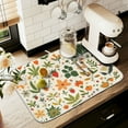 thumbnail image 1 of Yayeee Dish Drying Mat for Kitchen Counter 16" x 18" Microfiber Super Absorbent Coffee Decorative Pad, Leaves Pattern, 1 of 9