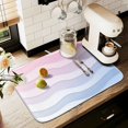 thumbnail image 1 of Yayeee Dish Drying Mat for Kitchen Counter 18" x 24" Microfiber Super Absorbent Coffee Decorative Pad, Light Blue Gradient, 1 of 9