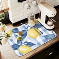 thumbnail image 1 of Yayeee Dish Drying Mat for Kitchen Counter 18" x 24" Microfiber Super Absorbent Coffee Decorative Pad, Light Blue Lemon, 1 of 9