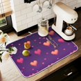 thumbnail image 1 of Yayeee Drying Mat for Kitchen Counter Dishes Microfiber Coffee Decorative Pad, Love in The Clouds, 1 of 9
