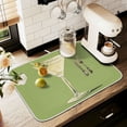 thumbnail image 1 of Yayeee Dish Drying Mat for Kitchen Counter 18" x 24" Microfiber Super Absorbent Coffee Decorative Pad, Martini with Olive, 1 of 9