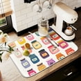 thumbnail image 1 of Yayeee Dish Drying Mat for Kitchen Counter 16" x 18" Microfiber Super Absorbent Coffee Decorative Pad, Orange Jar, 1 of 9