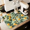thumbnail image 1 of Yayeee Dish Drying Mat for Kitchen Counter 16" x 18" Microfiber Super Absorbent Coffee Decorative Pad, Orange Tree, 1 of 9