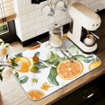 thumbnail image 1 of Yayeee Dish Drying Mat for Kitchen Counter 16" x 18" Microfiber Super Absorbent Coffee Decorative Pad, Orange Watercolor Bees, 1 of 9