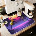 thumbnail image 1 of Yayeee Dish Drying Mat for Kitchen Counter 16" x 18" Microfiber Super Absorbent Coffee Decorative Pad, Pink Digital Art, 1 of 3