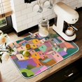 thumbnail image 1 of Yayeee Drying Mat for Kitchen Counter Dishes Microfiber Coffee Decorative Pad, Purple Cityscape Painting, 1 of 9
