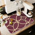 thumbnail image 1 of Yayeee Dish Drying Mat for Kitchen Counter 18" x 24" Microfiber Super Absorbent Coffee Decorative Pad, Red Circles, 1 of 9