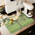 thumbnail image 1 of Yayeee Dish Drying Mat for Kitchen Counter 18" x 24" Microfiber Super Absorbent Coffee Decorative Pad, Red Martini, 1 of 9