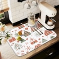 thumbnail image 1 of Yayeee Dish Drying Mat for Kitchen Counter 16" x 18" Microfiber Super Absorbent Coffee Decorative Pad, Red Nordic Christmas, 1 of 7