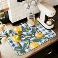 thumbnail image 1 of Yayeee Dish Drying Mat for Kitchen Counter 18" x 24" Microfiber Super Absorbent Coffee Decorative Pad, Retro Beige Lemon, 1 of 9