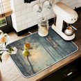 thumbnail image 1 of Yayeee Drying Mat for Kitchen Counter Dishes Microfiber Coffee Decorative Pad, Retro Forest, 1 of 9