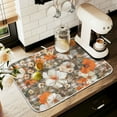 thumbnail image 1 of Yayeee Dish Drying Mat for Kitchen Counter 18" x 24" Microfiber Super Absorbent Coffee Decorative Pad, Rustic Floral, 1 of 9