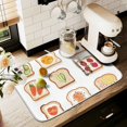 thumbnail image 1 of Yayeee Dish Drying Mat for Kitchen Counter 16" x 18" Microfiber Super Absorbent Coffee Decorative Pad, Various Toasts, 1 of 9