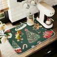 thumbnail image 1 of Yayeee Dish Drying Mat for Kitchen Counter 16" x 18" Microfiber Super Absorbent Coffee Decorative Pad, Yellow Christmas Gingerbread, 1 of 6