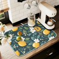 thumbnail image 1 of Yayeee Dish Drying Mat for Kitchen Counter 16" x 18" Microfiber Super Absorbent Coffee Decorative Pad, Yellow Lemons, 1 of 9