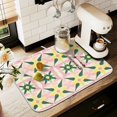 thumbnail image 1 of Yayeee Drying Mat for Kitchen Counter Dishes Microfiber Coffee Decorative Pad, Yellow Symmetrical Stars, 1 of 9