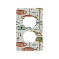 thumbnail image 1 of Yayeee Duplex Wall Plate 1-Gang 4.5"x2.7" Home Receptacle Light Switch Decorative Outlet Cover, Abstract Fish Pattern, 1 of 7