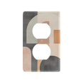 thumbnail image 1 of Yayeee Duplex Wall Plate 1-Gang 4.5"x2.7" Home Receptacle Light Switch Decorative Outlet Cover, Abstract Shapes, 1 of 7