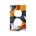 thumbnail image 1 of Yayeee Duplex Wall Plate 1-Gang 4.5"x2.7" Home Receptacle Light Switch Decorative Outlet Cover, Abstract Wavy, 1 of 7