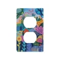thumbnail image 1 of Yayeee Duplex Wall Plate 1-Gang 4.5"x2.7" Home Receptacle Light Switch Decorative Outlet Cover, Art Plants, 1 of 7