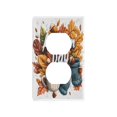 thumbnail image 1 of Yayeee Duplex Wall Plate 1-Gang 4.5"x2.7" Home Receptacle Light Switch Decorative Outlet Cover, Autumn Day Pattern, 1 of 7
