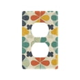 thumbnail image 1 of Yayeee Duplex Wall Plate 1-Gang 4.5"x2.7" Home Receptacle Light Switch Decorative Outlet Cover, Beige Clover Pattern, 1 of 7