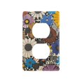 thumbnail image 1 of Yayeee Duplex Wall Plate 1-Gang 4.5"x2.7" Home Receptacle Light Switch Decorative Outlet Cover, Beige Flowers, 1 of 7