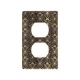 thumbnail image 1 of Yayeee Duplex Wall Plate 1-Gang 4.5"x2.7" Home Receptacle Light Switch Decorative Outlet Cover, Black Floral Pattern, 1 of 7