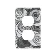 thumbnail image 1 of Yayeee Duplex Wall Plate 1-Gang 4.5"x2.7" Home Receptacle Light Switch Decorative Outlet Cover, Black Roses, 1 of 7