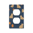thumbnail image 1 of Yayeee Duplex Wall Plate 1-Gang 4.5"x2.7" Home Receptacle Light Switch Decorative Outlet Cover, Blue Capybaras, 1 of 7