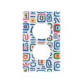 thumbnail image 1 of Yayeee Duplex Wall Plate 1-Gang 4.5"x2.7" Home Receptacle Light Switch Decorative Outlet Cover, Blue Retro Pattern, 1 of 7