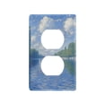 thumbnail image 1 of Yayeee Duplex Wall Plate 1-Gang 4.5"x2.7" Home Receptacle Light Switch Decorative Outlet Cover, Blue Sky and River, 1 of 7