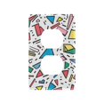 thumbnail image 1 of Yayeee Duplex Wall Plate 1-Gang 4.5"x2.7" Home Receptacle Light Switch Decorative Outlet Cover, Blue Triangles, 1 of 7