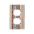 thumbnail image 1 of Yayeee Duplex Wall Plate 1-Gang 4.5"x2.7" Home Receptacle Light Switch Decorative Outlet Cover, Brown Abstract Dots, 1 of 7