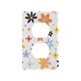 thumbnail image 1 of Yayeee Duplex Wall Plate 1-Gang 4.5"x2.7" Home Receptacle Light Switch Decorative Outlet Cover, Colorful Retro Floral, 1 of 7