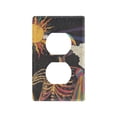 thumbnail image 1 of Yayeee Duplex Wall Plate 1-Gang 4.5"x2.7" Home Receptacle Light Switch Decorative Outlet Cover, Colorful Skeleton with Cloud, 1 of 7
