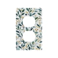 thumbnail image 1 of Yayeee Duplex Wall Plate 1-Gang 4.5"x2.7" Home Receptacle Light Switch Decorative Outlet Cover, Darker Leafy Pattern, 1 of 7