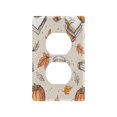 thumbnail image 1 of Yayeee Duplex Wall Plate 1-Gang 4.5"x2.7" Home Receptacle Light Switch Decorative Outlet Cover, Fall Coffee, 1 of 7
