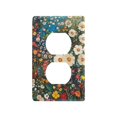 thumbnail image 1 of Yayeee Duplex Wall Plate 1-Gang 4.5"x2.7" Home Receptacle Light Switch Decorative Outlet Cover, Floral Garden, 1 of 7