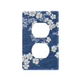 thumbnail image 1 of Yayeee Duplex Wall Plate 1-Gang 4.5"x2.7" Home Receptacle Light Switch Decorative Outlet Cover, Floral Ocean Waves, 1 of 7