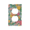 thumbnail image 1 of Yayeee Duplex Wall Plate 1-Gang 4.5"x2.7" Home Receptacle Light Switch Decorative Outlet Cover, Floral Pattern, 1 of 7