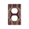 thumbnail image 1 of Yayeee Duplex Wall Plate 1-Gang 4.5"x2.7" Home Receptacle Light Switch Decorative Outlet Cover, Gold Abstract Pattern, 1 of 7