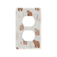 thumbnail image 1 of Yayeee Duplex Wall Plate 1-Gang 4.5"x2.7" Home Receptacle Light Switch Decorative Outlet Cover, Gray Bears, 1 of 7